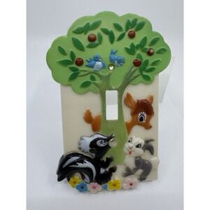 Vintage Bambi Light Switch Cover 12b30 Walt Disney 1976